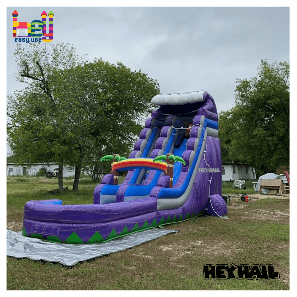 high quality PVC slide with swimming pool.inflatable water park