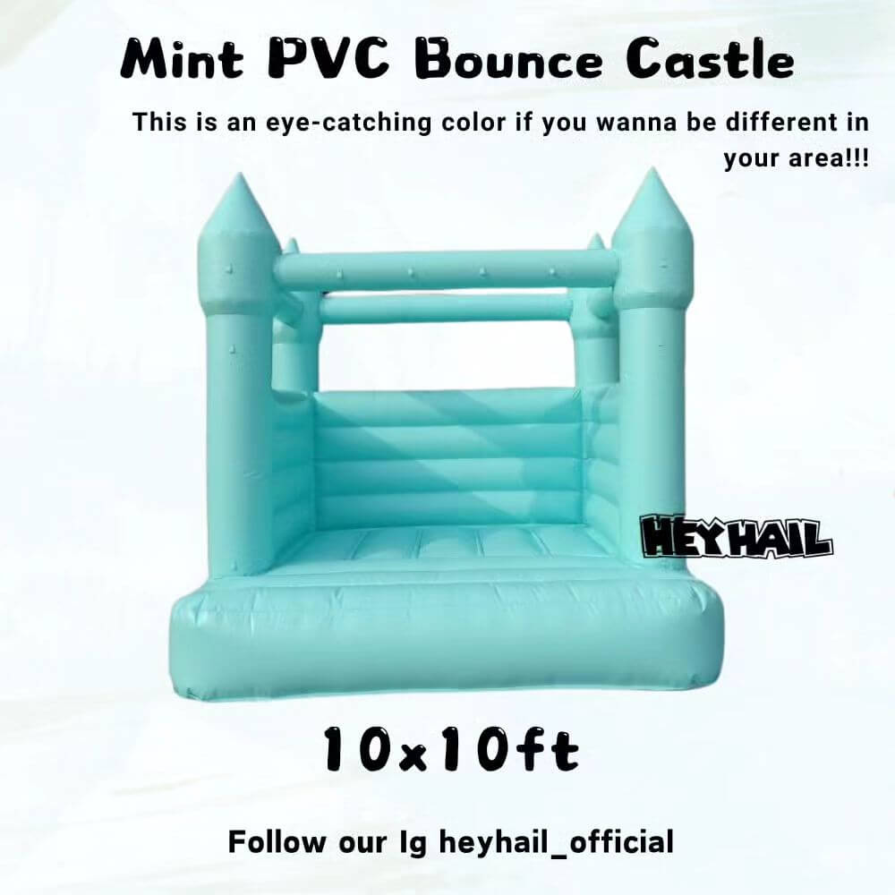 Mint Bouncy Castle Inflatable Combo Soft Play Wedding White Bounce House