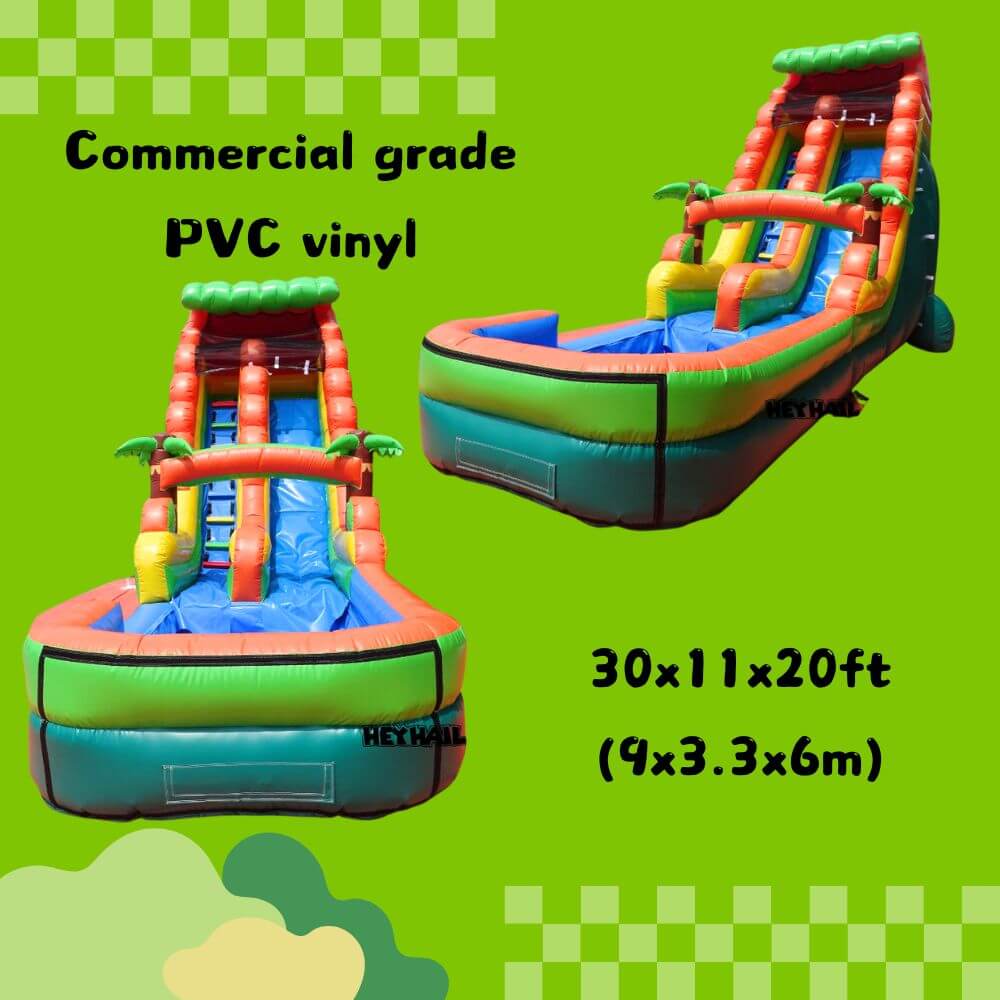 Palm Tree Inflatable Bounce House Water Slide