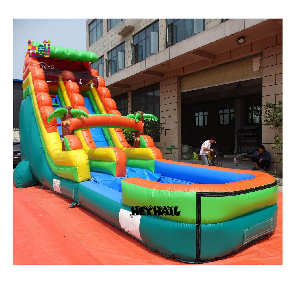 Palm Tree Inflatable Bounce House Water Slide