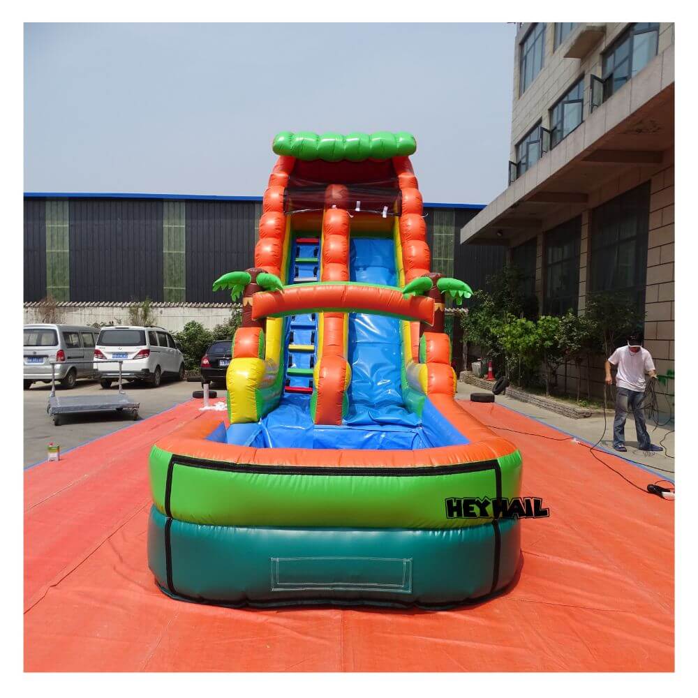 Palm Tree Inflatable Bounce House Water Slide