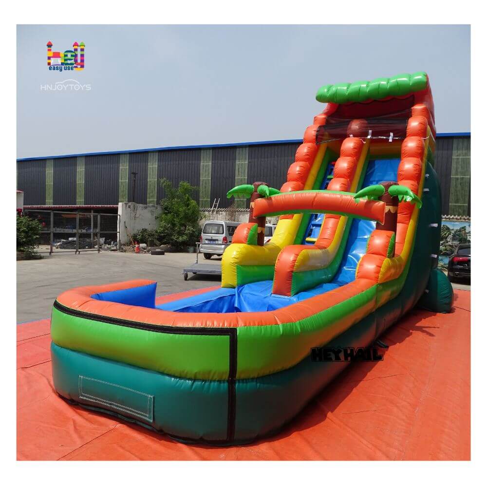 Palm Tree Inflatable Bounce House Water Slide