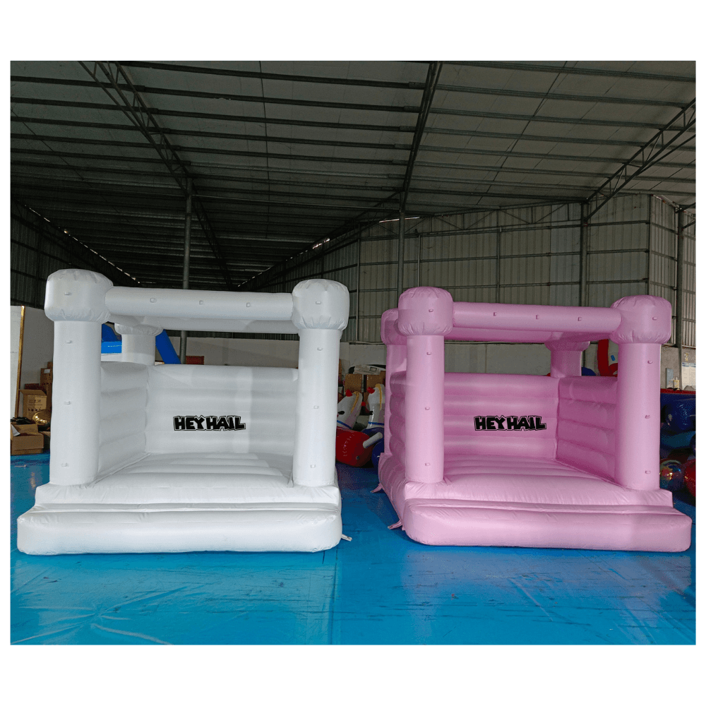 durable commercial inflatable white inflatable castle 