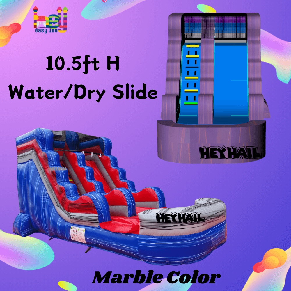 factory price mini inflatbale dry and water slides 