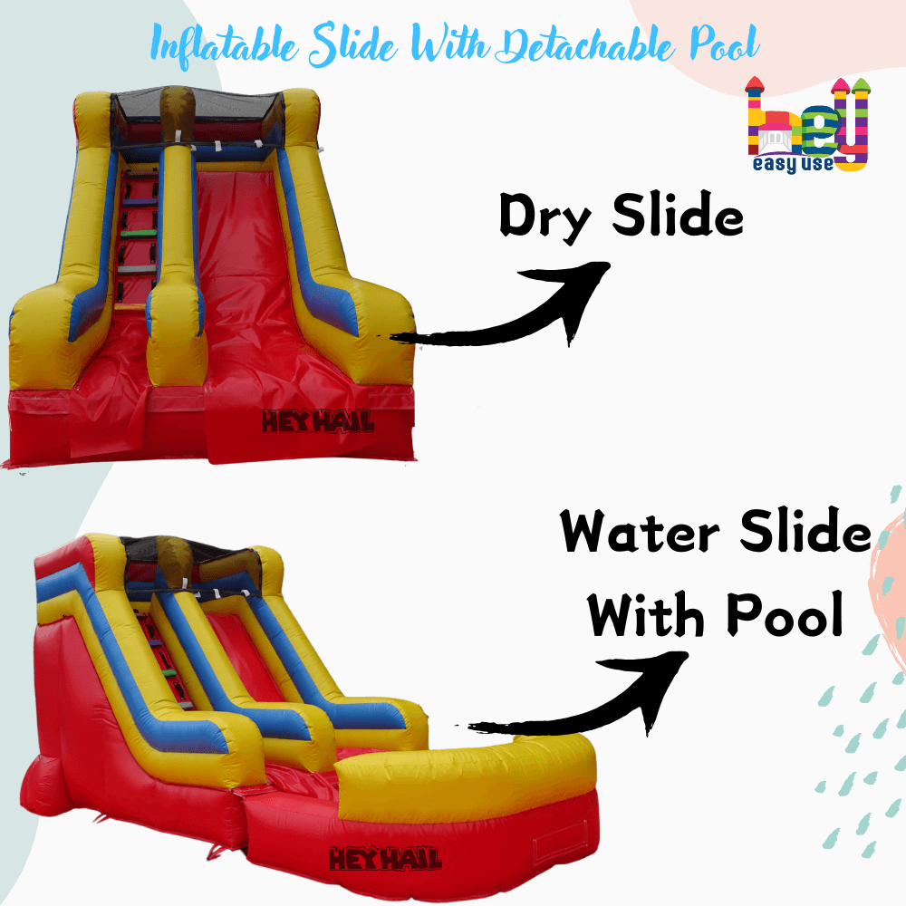 commercial grade inflatable water detached pool slide