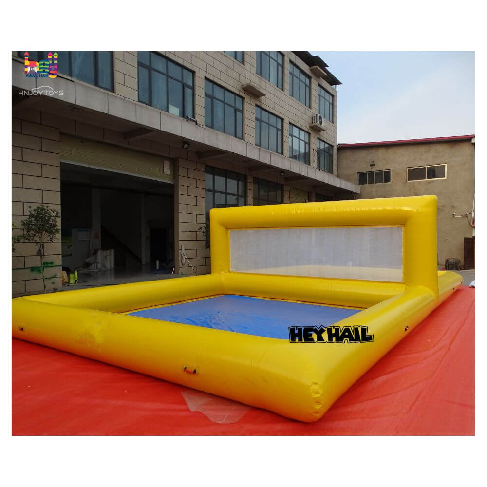 commercial inflatable water volleyball court pool sport game