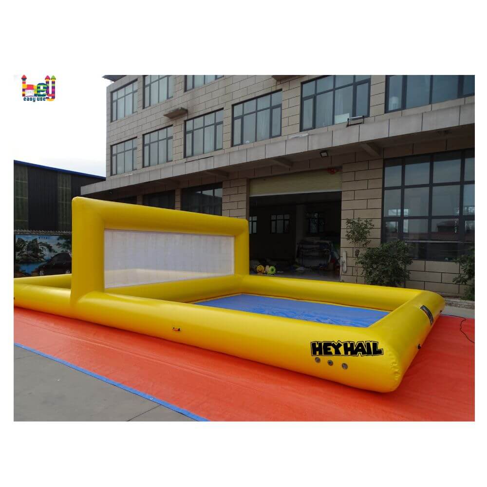 commercial inflatable water volleyball court pool sport game