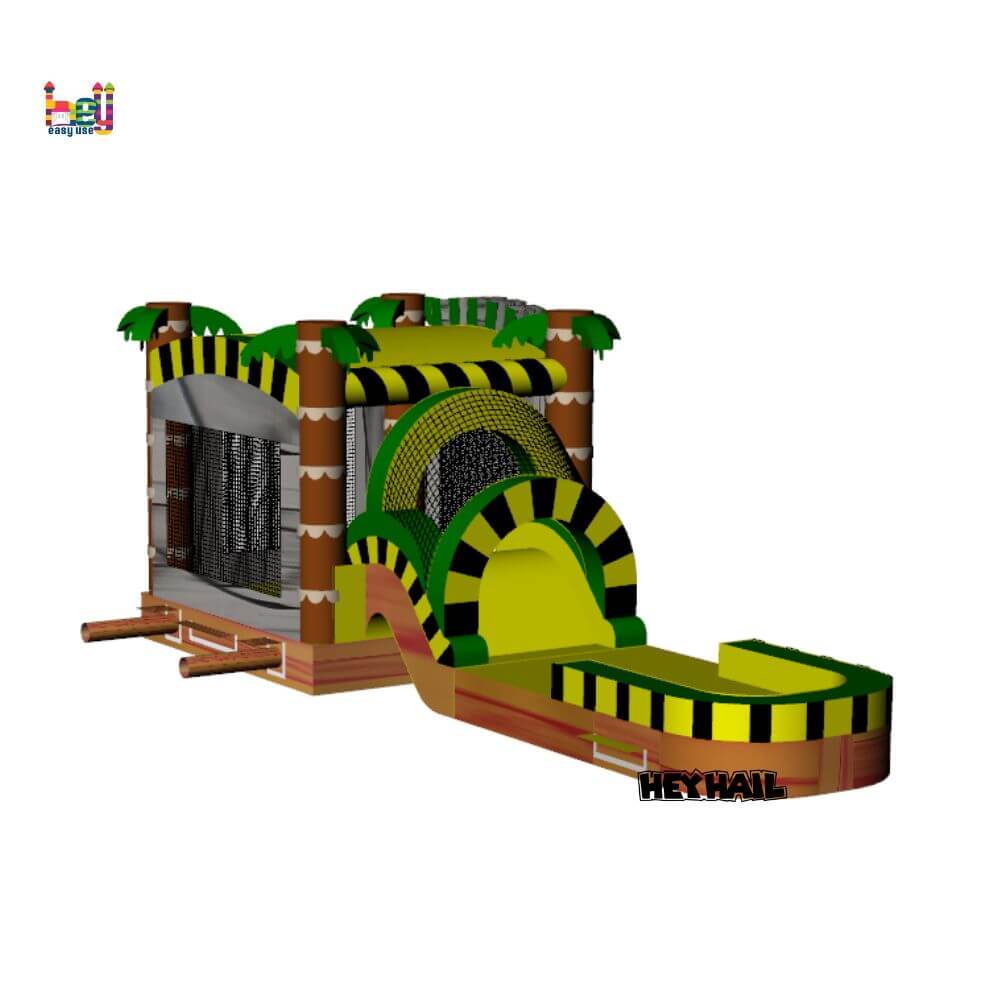 PVC commercial water slide combo bounce house