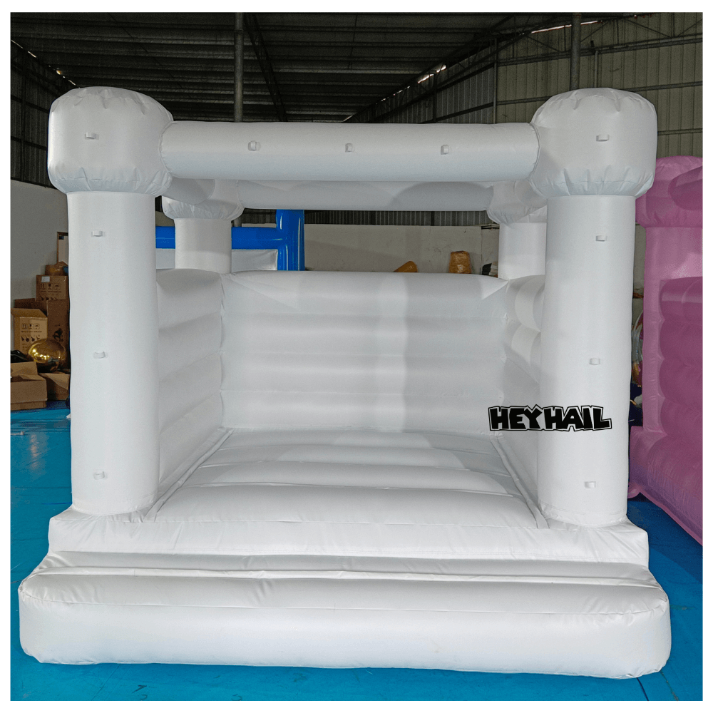 durable commercial inflatable white inflatable castle 