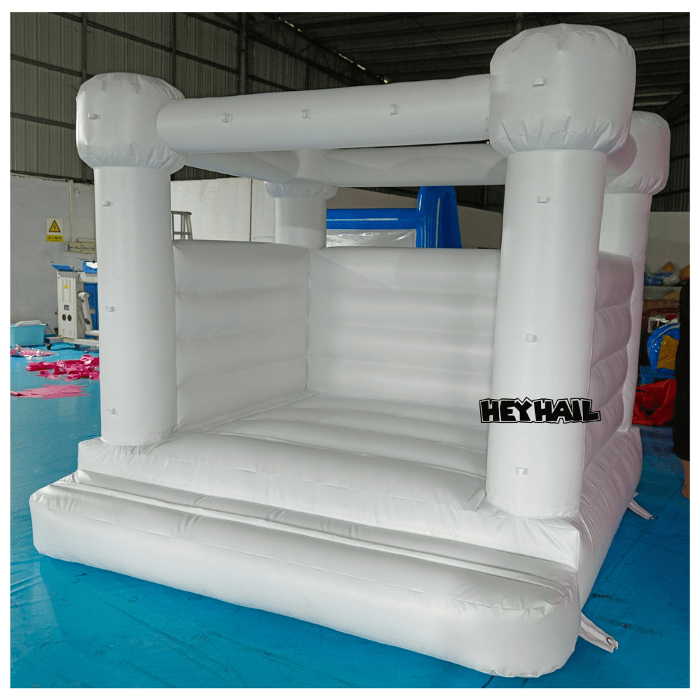 durable commercial inflatable white inflatable castle 