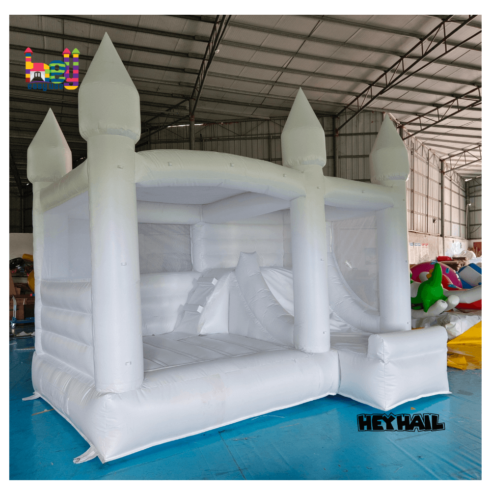 white bounce house inflatable bouncer for kids