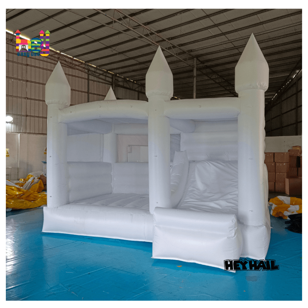 white bounce house inflatable bouncer for kids