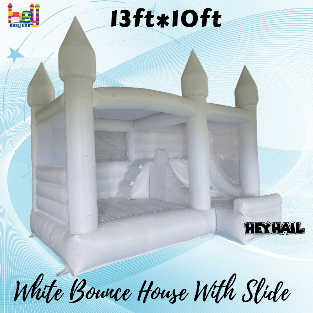 white bounce house inflatable bouncer for kids