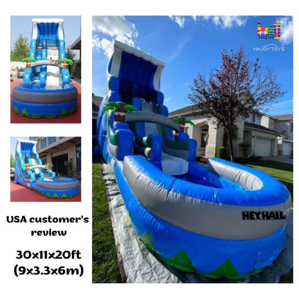 holiday theme swimming pool with water slide