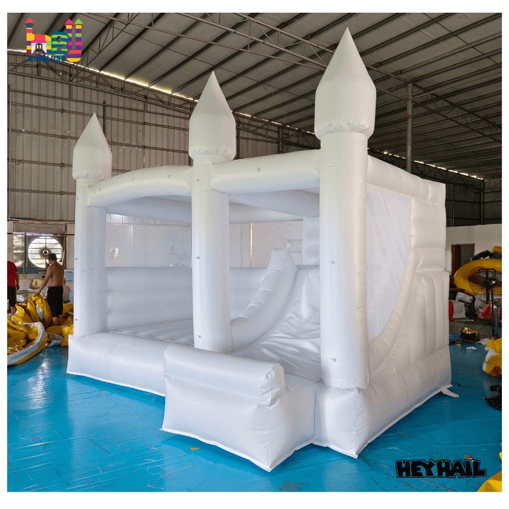 white bounce house inflatable bouncer for kids