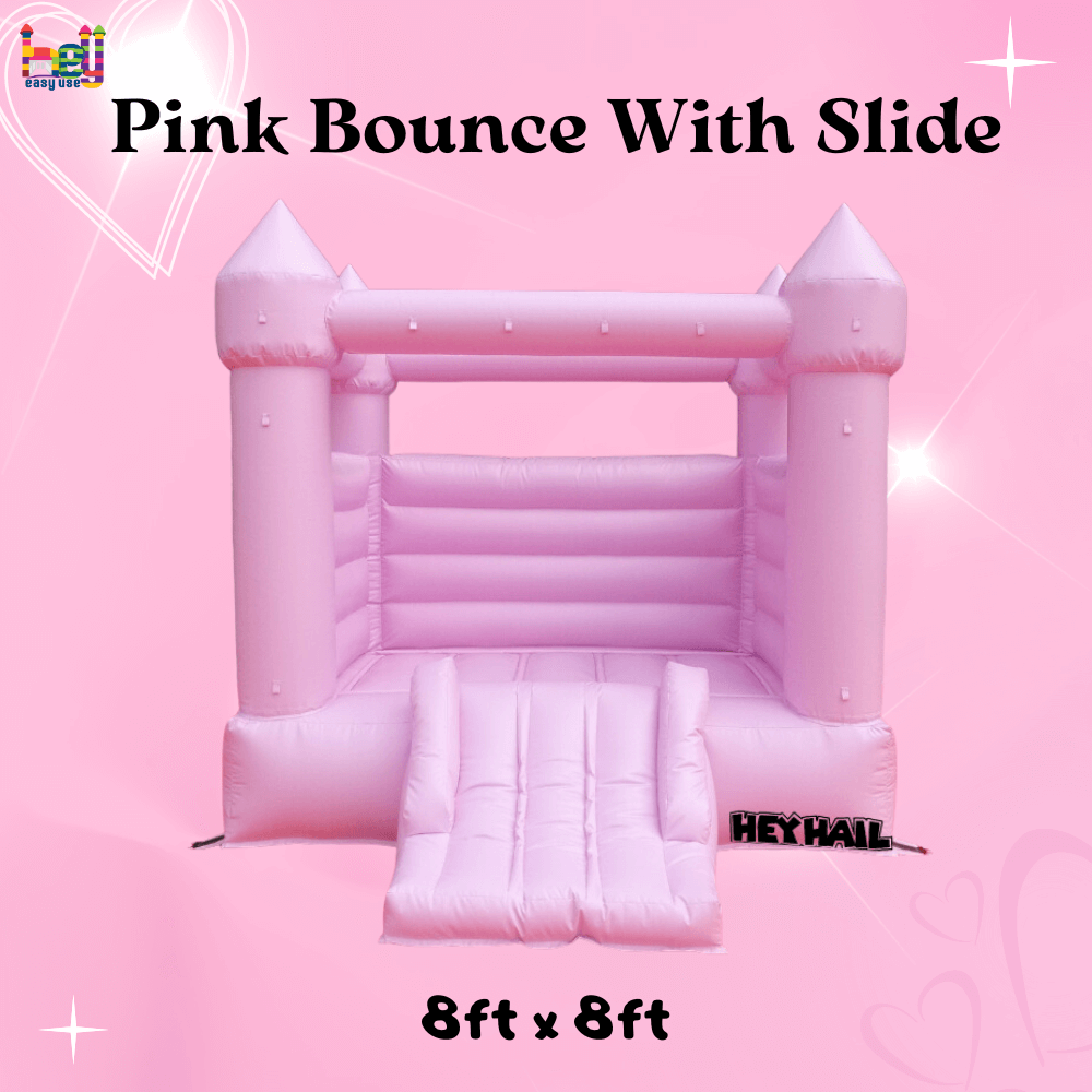 high quality PVC pastel pink bounce house