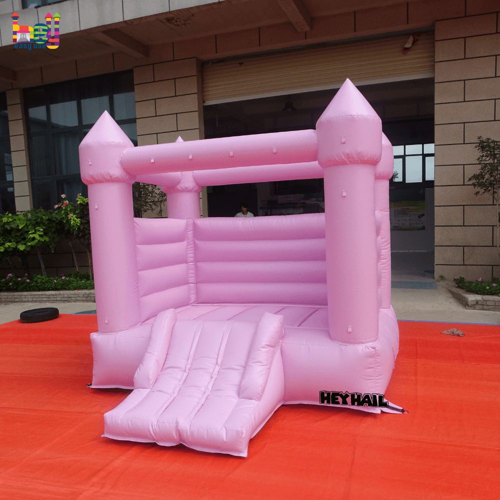 high quality PVC pastel pink bounce house