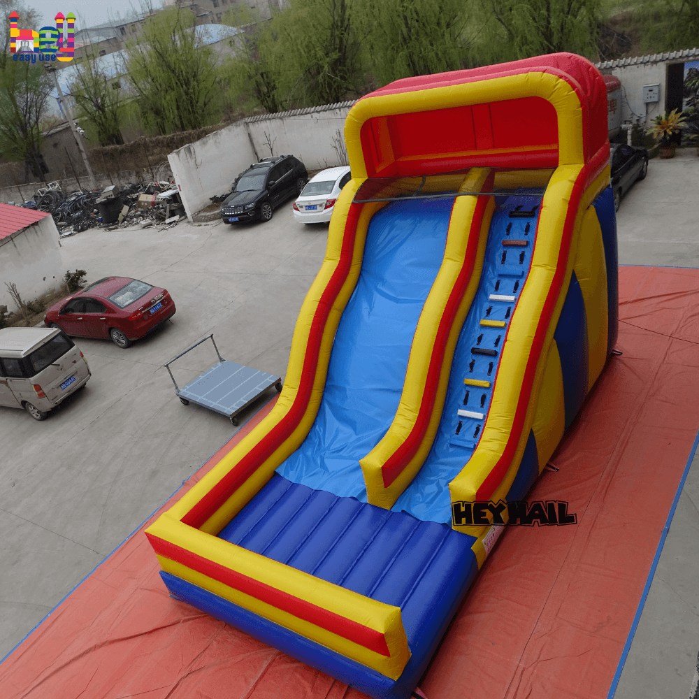 Cute Colorful Inflatable Dry Slide Bounce House