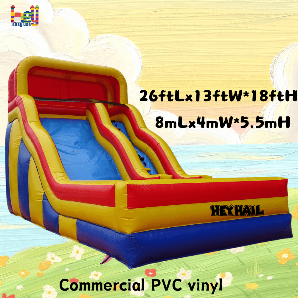 Cute Colorful Inflatable Dry Slide Bounce House