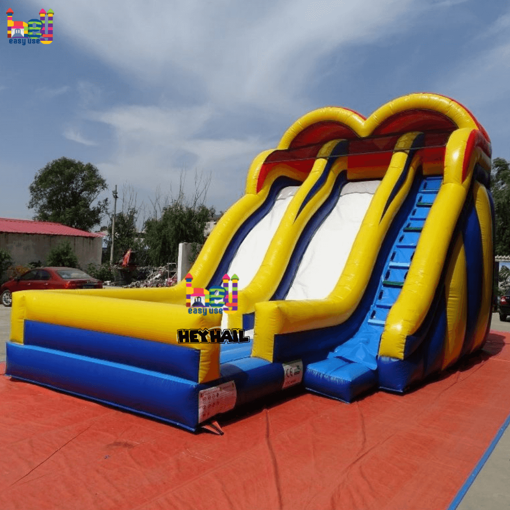 Double Lane Inflatable Dry Slide