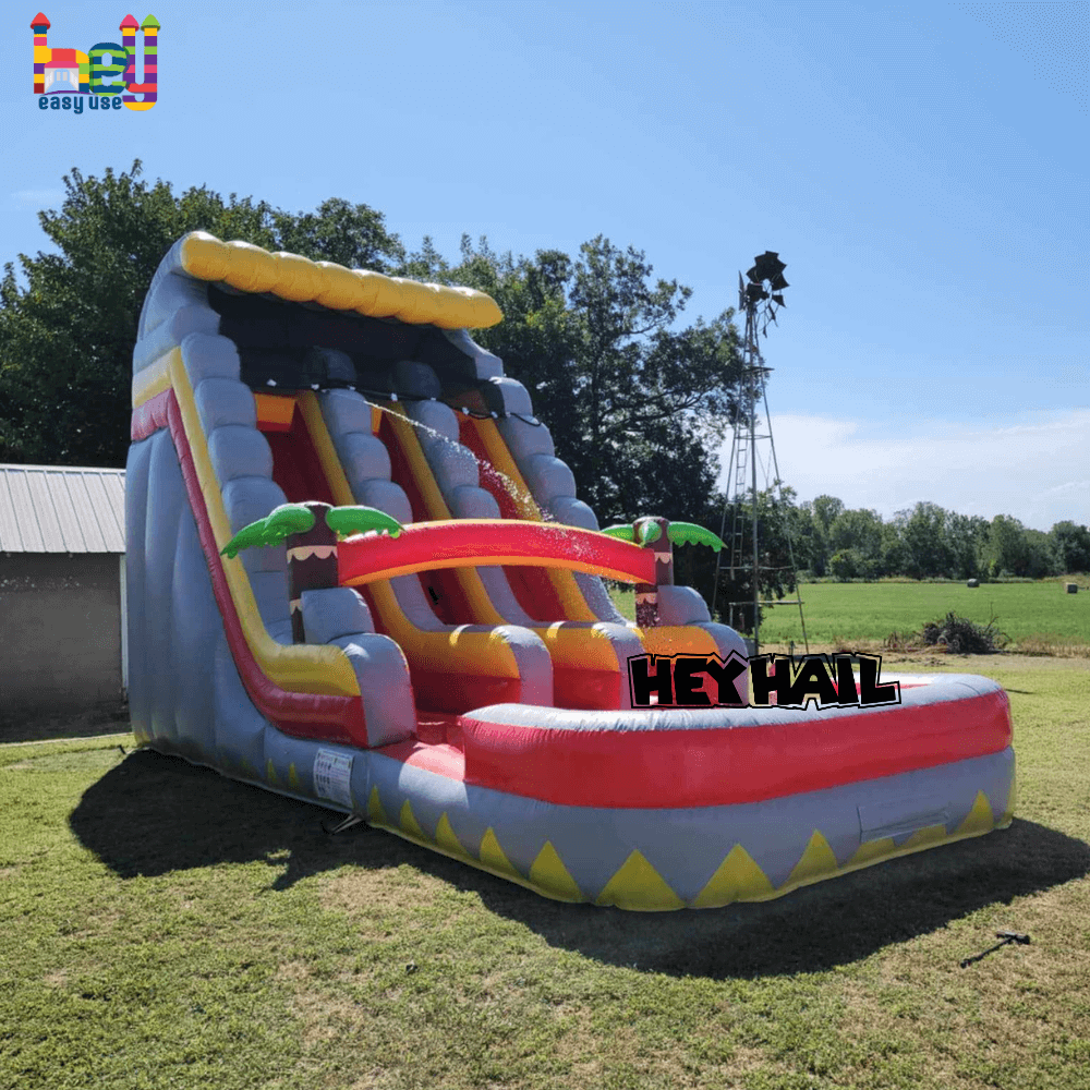 commercial grade inflatable double slide