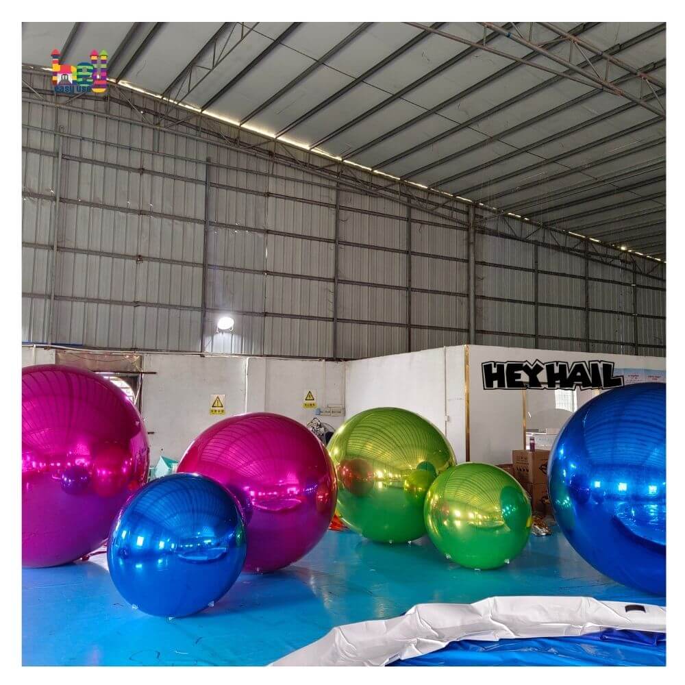 Colors inflatable mirror ball