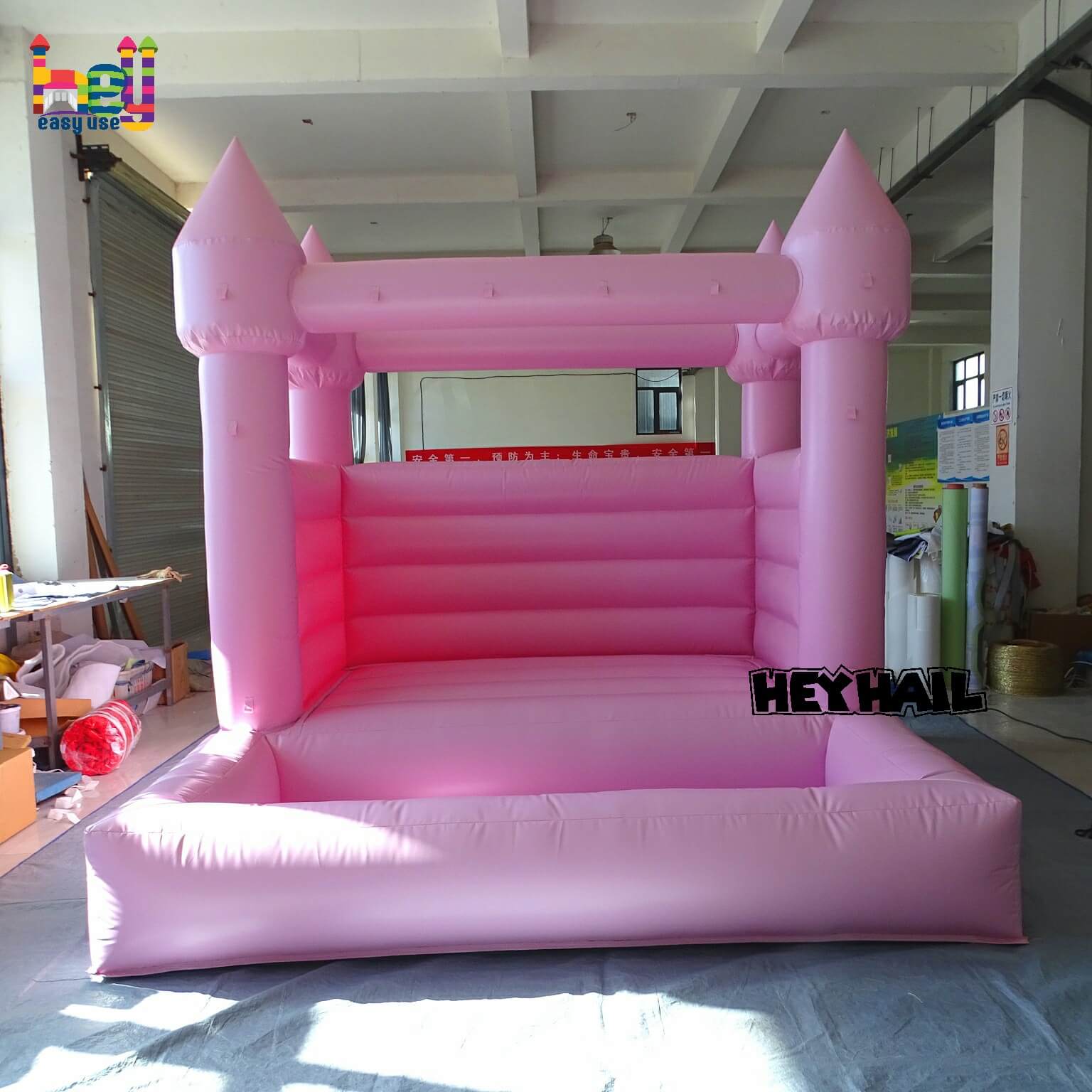 Party White Bounce House With Ball Pit For Sale