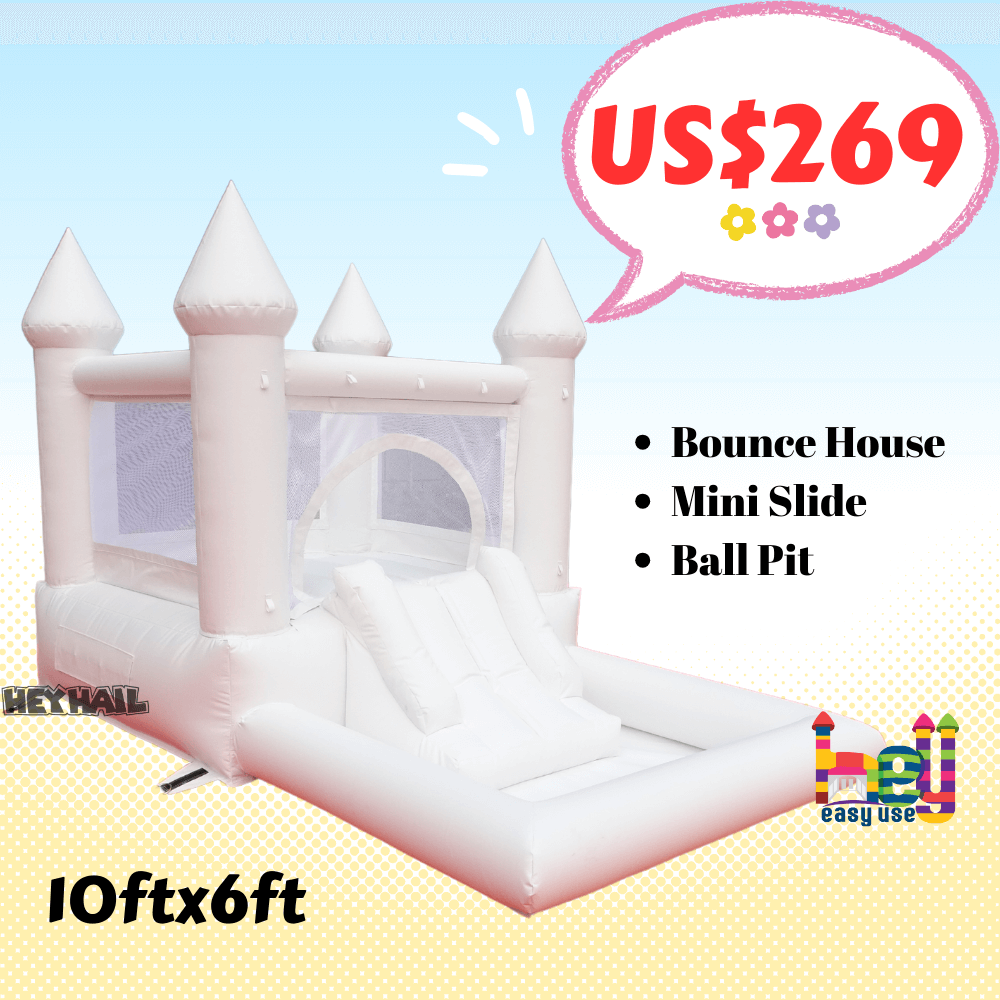 all white bounce house