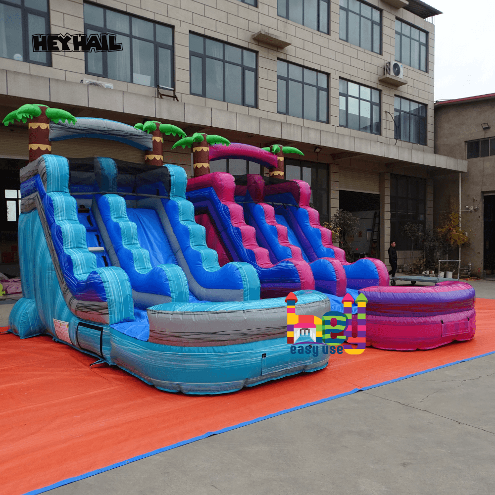 colorful commercial inflatable PVC water slides prices 