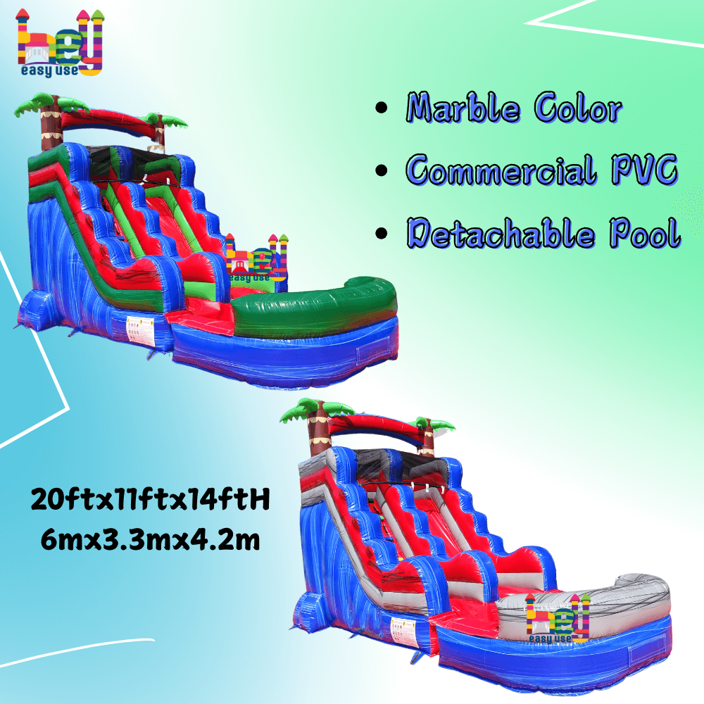 colorful commercial inflatable PVC water slides prices 