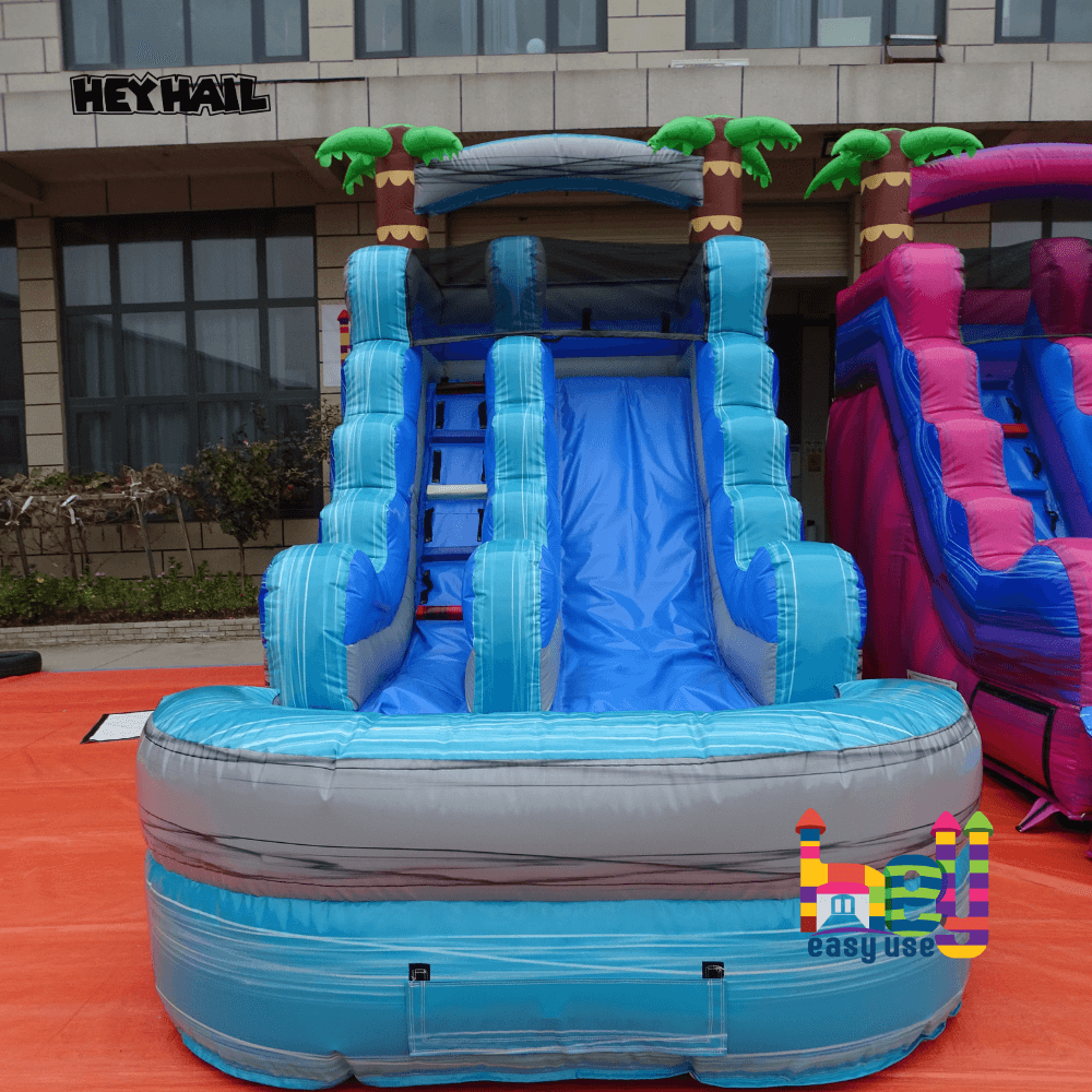 high quality PVC mini inflatable wet slides