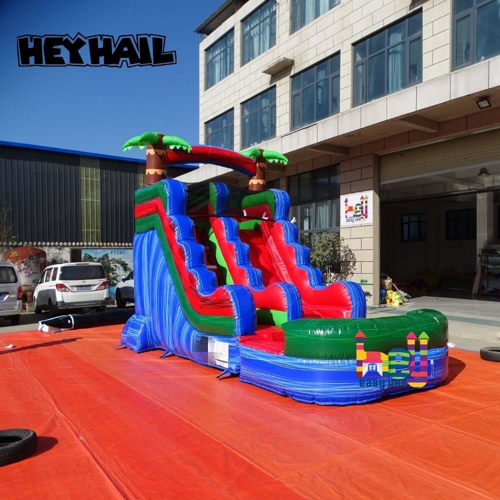 colorful commercial inflatable PVC water slides prices 