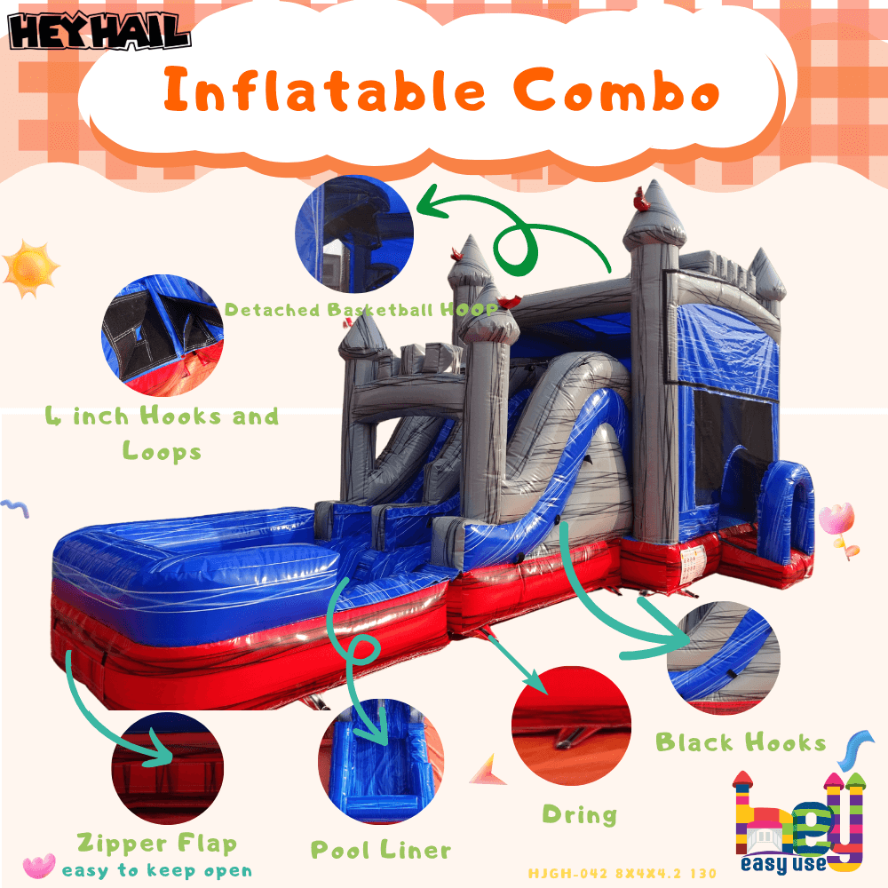 5 in 1 Inflatable Sports Combos Wet and Dry for Sale 