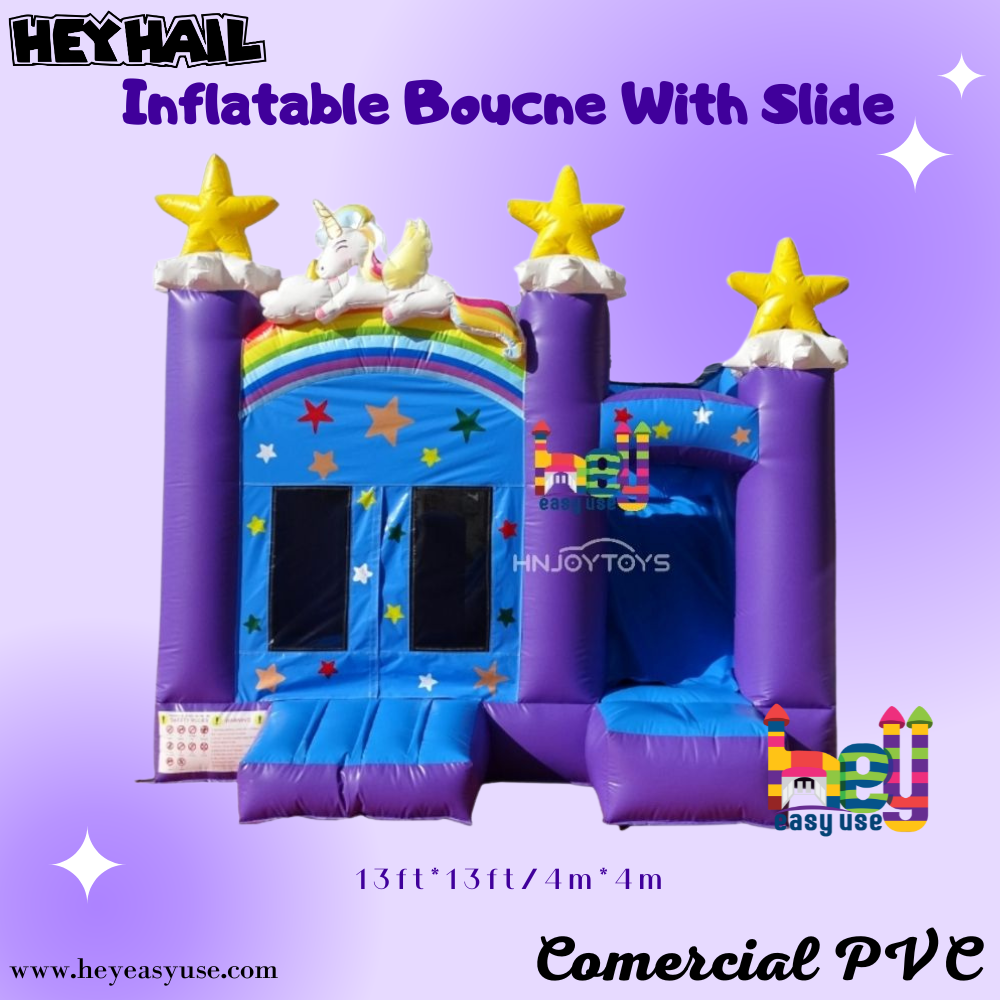 colorful 5 in 1 combo bounce house on sale