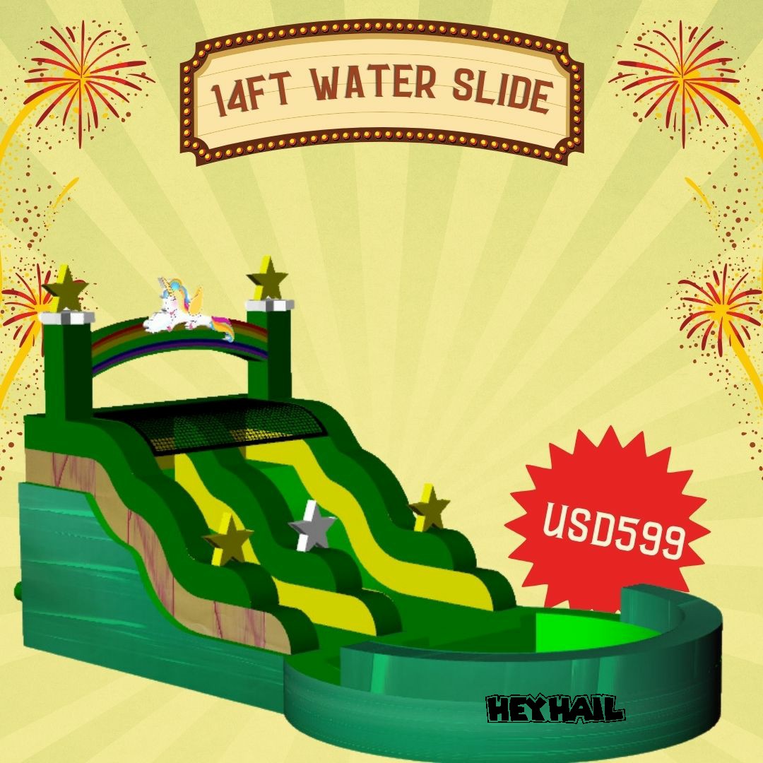 holiday theme inflatable wet slide