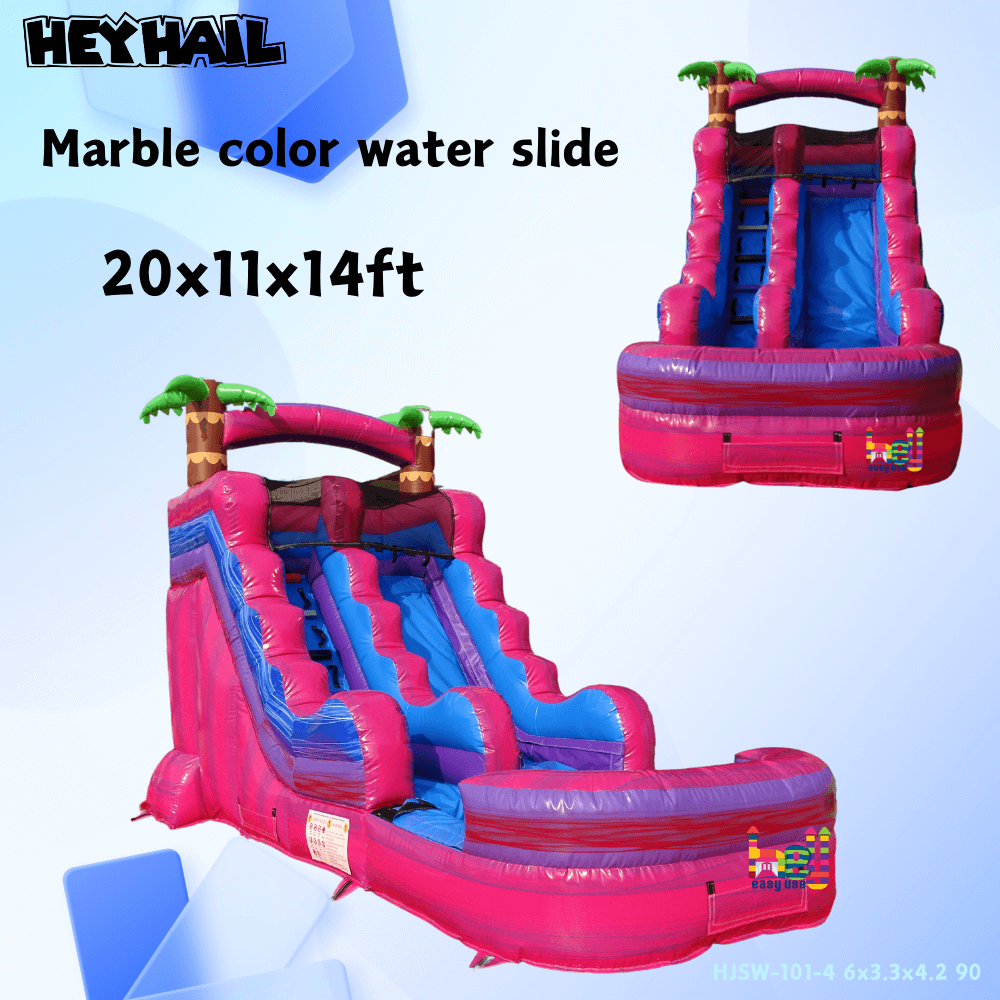 factory price PVC mini inflatable dry wet slide