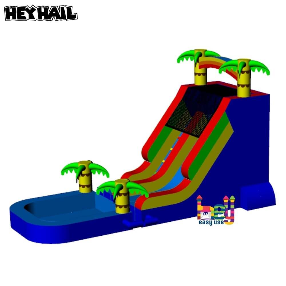 colorful outdoor mini inflatable water slide for kids