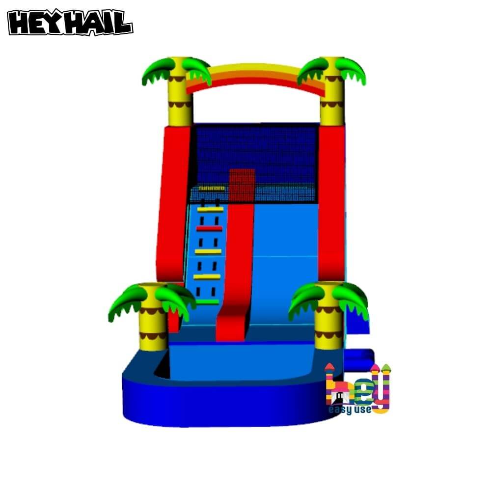 colorful outdoor mini inflatable water slide for kids