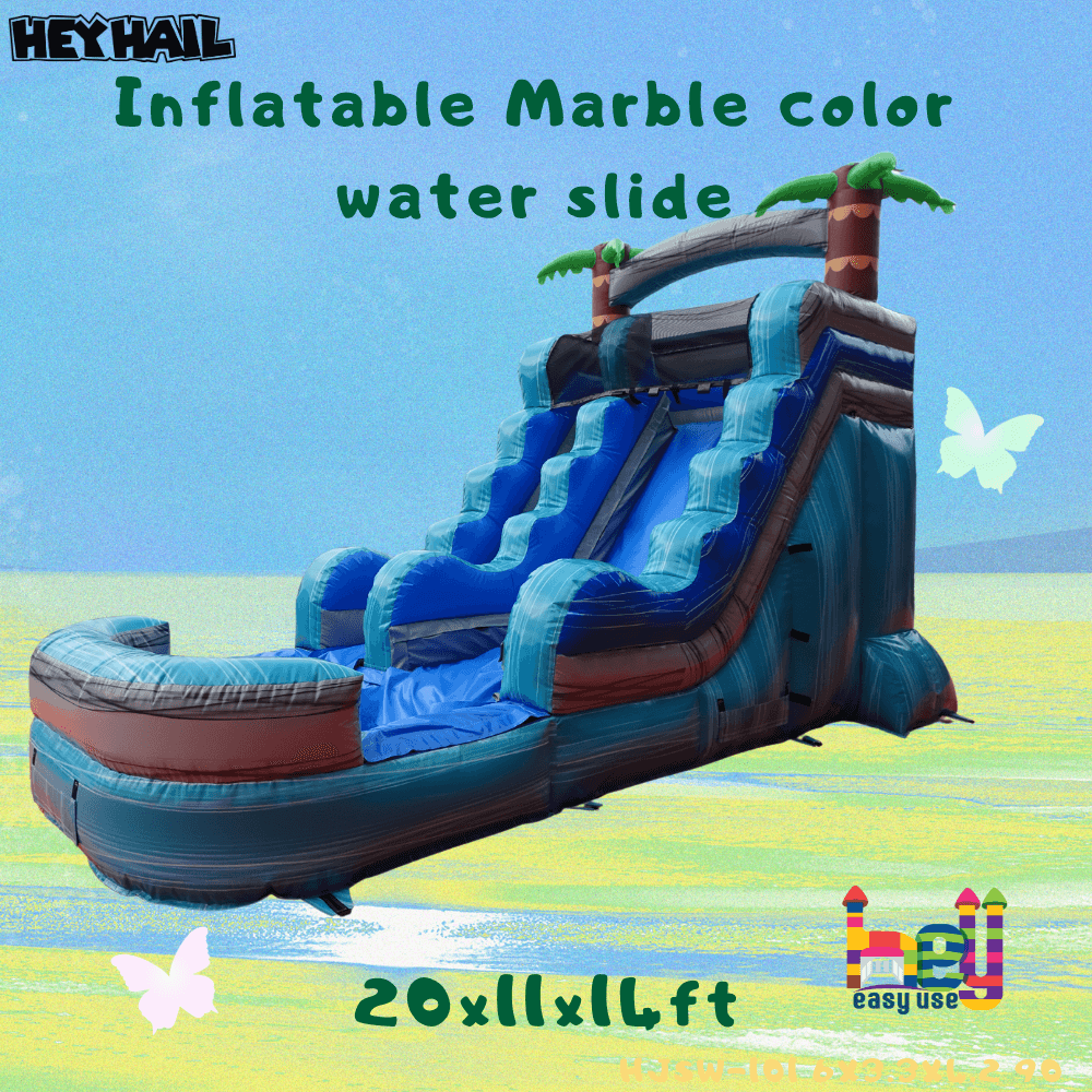 colorful inflatable dry slide wet slide