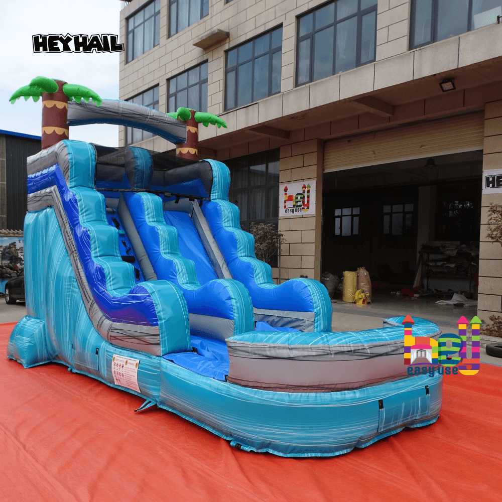 colorful inflatable dry slide wet slide