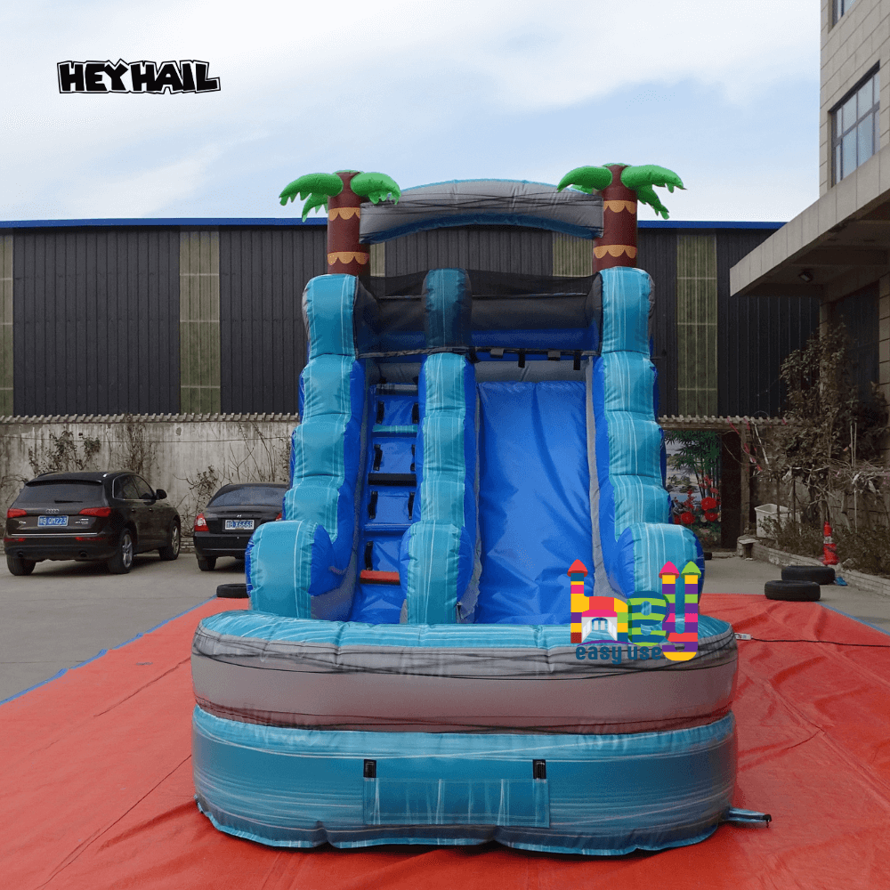 colorful inflatable dry slide wet slide