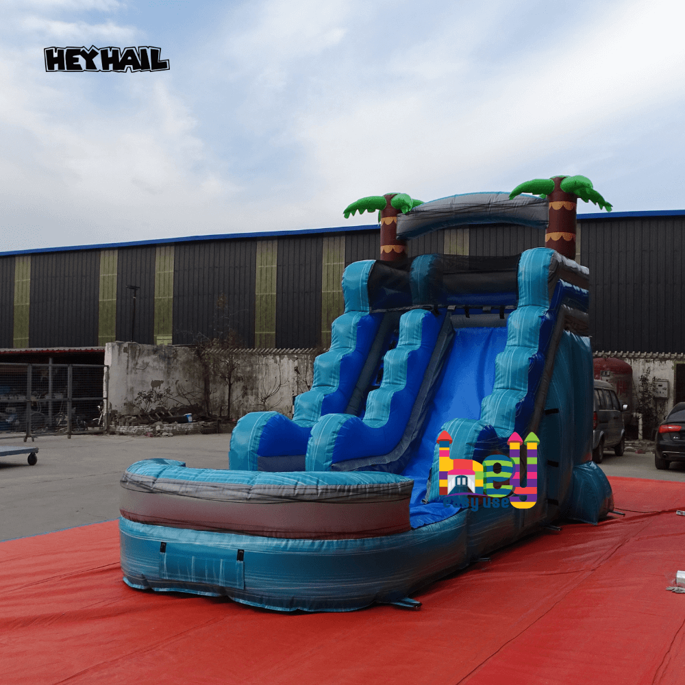 colorful inflatable dry slide wet slide