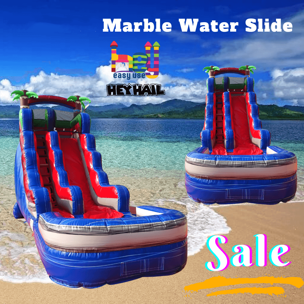 Classic marble inflatable water slide 