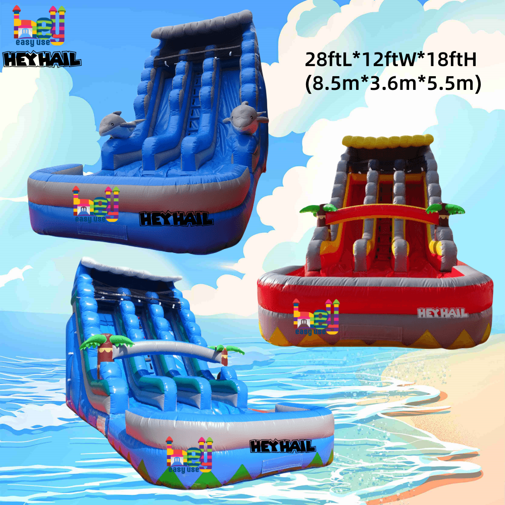 high PVC huge inflatable water slides