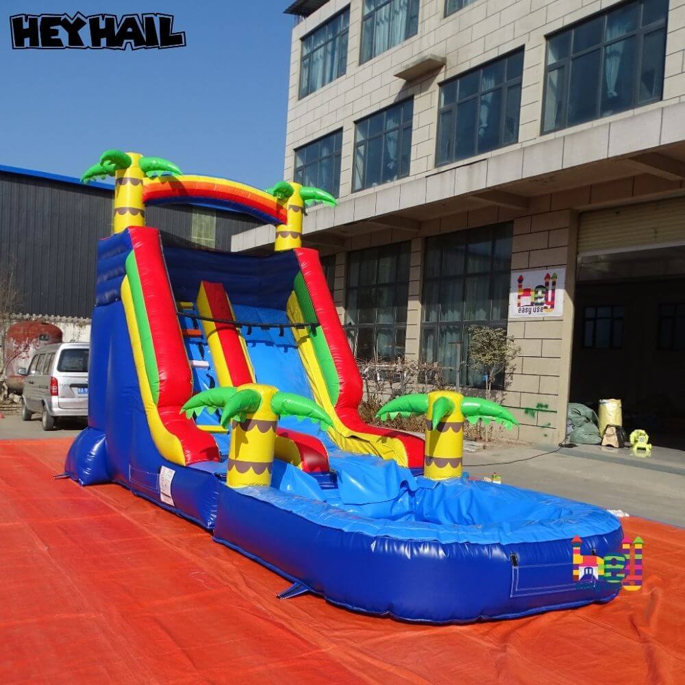 colorful outdoor mini inflatable water slide for kids