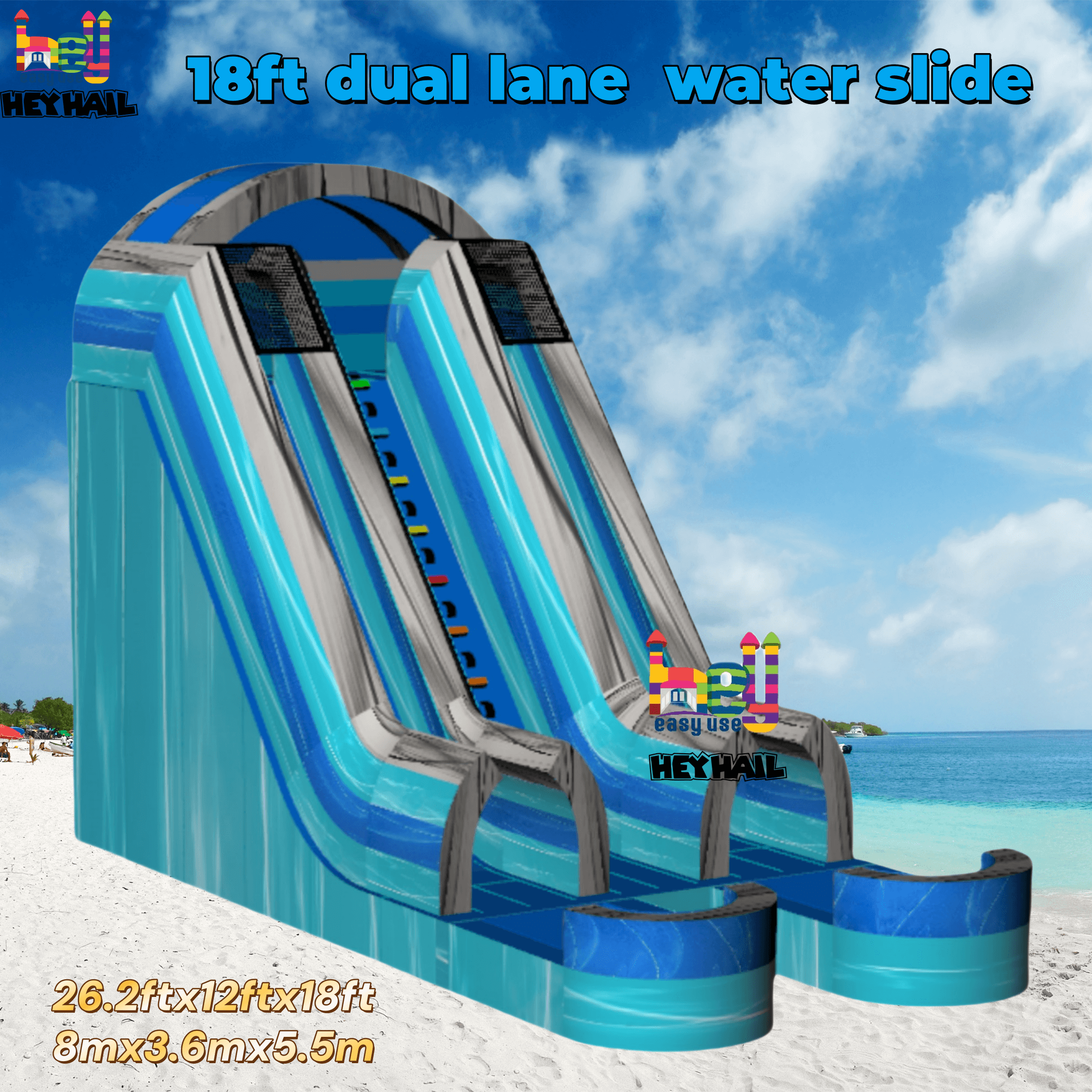 commercial grade theme park water slide