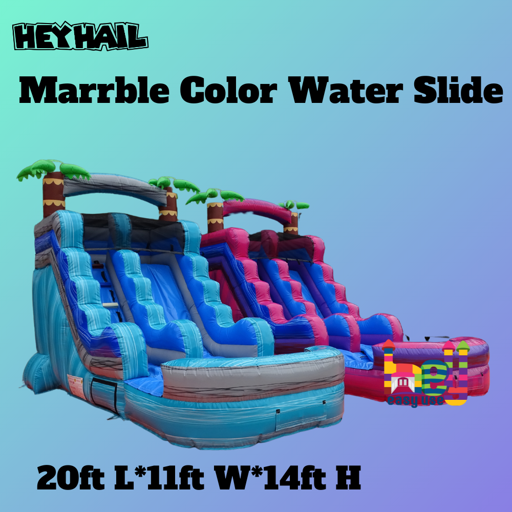 Blue commercial water slides for sale for kids